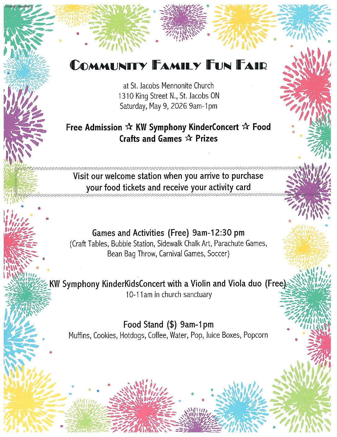 Family Fun Fair – Saturday May 9, 2026.